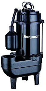 Acquaer 3/4 HP Cast iron Sewage Pump+Piggy back switch