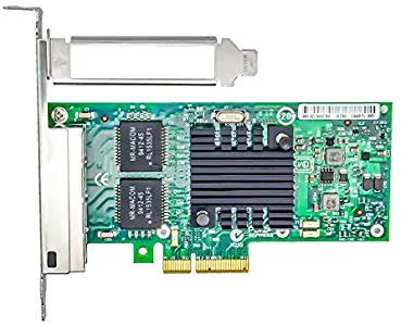 Jeirdus with Intel 82580 Chipset I340-T4 E1G44HT 1G Gigabit Ethernet Network Adapter (NIC), Quad Copper RJ45 Ports, PCI Express 2.0 X4