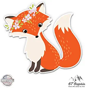 GT Graphics Cute Fox With Flower Wreath - 3
