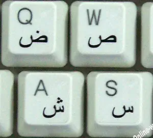 Arabic Stickers for Keyboard with Black Letters Transparent for Computer LAPTOPS Desktop