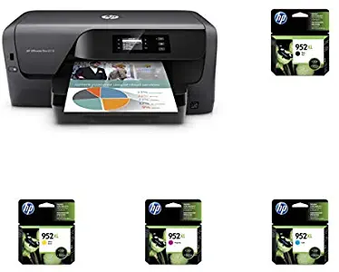 HP OfficeJet Pro 8210 Wireless Printer with Mobile Printing, HP Instant Ink & Amazon Dash Replenishment ready (D9L64A) with XL High Yield Ink Cartridges Bundle