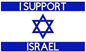 CCI I Support Israel Flag Star of David Decal Vinyl Sticker|Cars Trucks Vans Walls Laptop|Blue|6.5 x 3.8 in|CCI2127