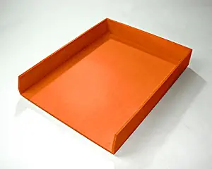 Bindertek Bright Line Wooden Desk Organizing System, Letter Tray, Orange (BTLTRAY-OR)