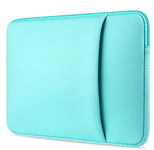 MasiBloom 15" 15.6" Laptop Sleeve Bag Memory Foam Case for Apple MacBook Pro 15" Microsoft Surface Book HP Dell Lenovo Samsung Notebook Laptop (15-15.6", Turquoise Blue)