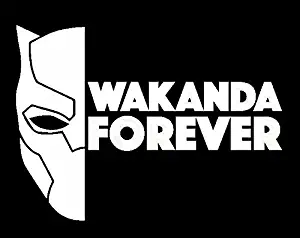 CCI Wakanda Forever Black Panther Decal Vinyl Sticker|Cars Trucks Vans Walls Laptop| White |7.5 x 5.5 in|CCI1622