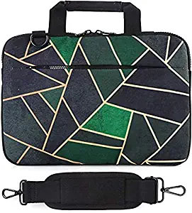 Holilife 13-13.3 Inch Laptop Shoulder Bag, Protective Notebook Messenger Briefcase Compatible with MacBook Air MacBook Pro Ultrabook Chromebook, Geometric