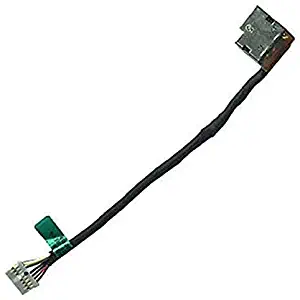 2X DC Power Jack Harness Charging Port Flex Cable Replacement Compatible with HP 15-AF 15-AF131DX 799736-T57