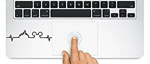 Mickey Mouse Heartbeat Decal Sticker Compatible with All MacBook, Retina, Air, Pro Models Laptop Trackpad Keypad Printed on Clear Vinyl