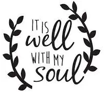 Chase Grace Studio It's All Well with My Soul Christian Bible Vinyl Decal Sticker|Black|Cars Trucks Vans SUV Laptops Wall Art|5.5" X 5"|CGS351