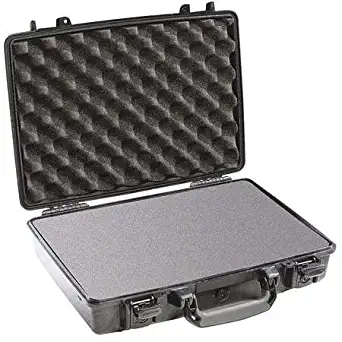 Pelican 1470 Foam-Padded Watertight Case, Black; 16.7x13.2x4.4 in