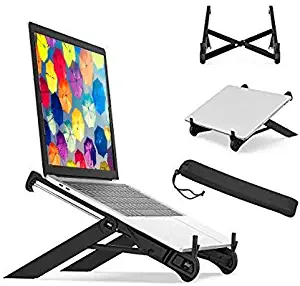 Magichold Portable Laptop Tablet Stand Adjustable Mount Riser fold able Compatible with Any Size Laptop or Tablet iPad iPAD Pro 12.9 (Black K7)