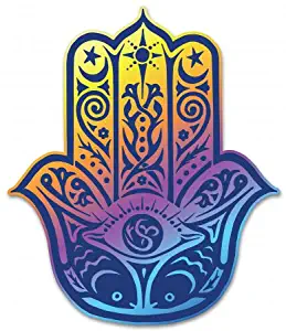 AK Wall Art Hamsa Hand Beautiful Vinyl Sticker - Car Window Bumper Laptop - Select Size