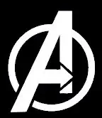 Marvel Avengers A Decal Vinyl Sticker|Cars Trucks Vans Walls Laptop| White |5.5 x 4.5 in|LLI248