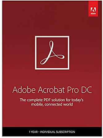 Adobe Acrobat Pro DC | PDF converter | 12-month Subscription with auto-renewal, billed monthly, PC/Mac