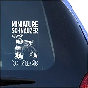 Miniature Schnauzer Clear Vinyl Decal Sticker for Window, Zwergschnauzer Dwarf Dog Sign Art Print
