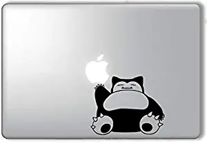 Snorlax Reaching for Apple Pokemon Sticker for laptops MacBooks Cars or Any Smooth Surfaces