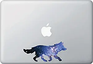 Cosmic Wolf - Laptop MacBook Vinyl Decal YYDC. (6" w x 2.75" h)