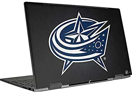 Skinit Decal Laptop Skin for HP Envy x360 Convertible 15-ed0047nr (2020) - Officially Licensed NHL Columbus Blue Jackets Black Background Design