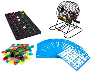 Royal Bingo Supplies Deluxe 6-Inch Game with Colored Balls, 300 Bingo Chips and 50 Bingo Cards