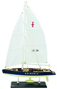 Wood Crafted One World Sailboat Sail Boat Ship Model Replica Collectible, 19-inch, Nautical Decor